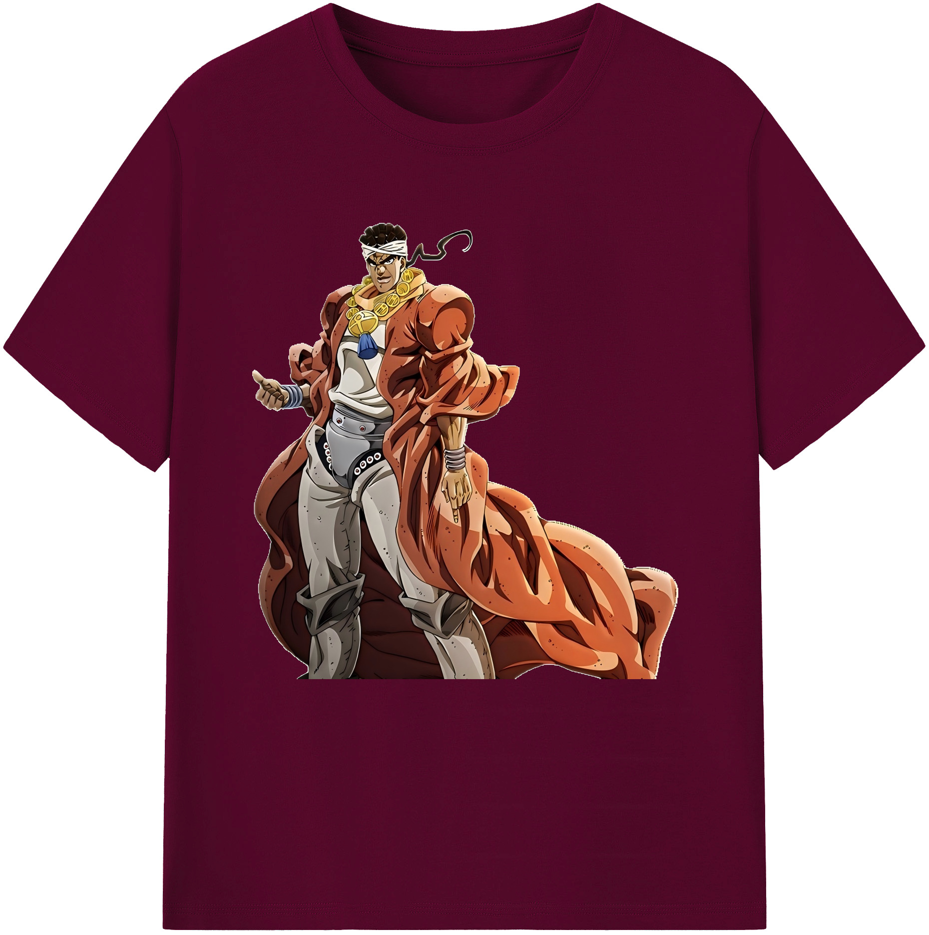 （画像用） ジョジョの奇妙な冒険 ムハンマド?アブドゥル JoJo's Bizarre Adventure Muhammad Avdol レディースカジュアルプリントTシャツ（綿100％）